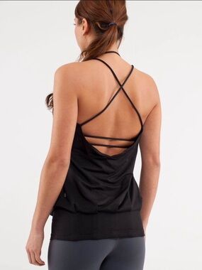 Lululemon Flow and Go Black Tank Top